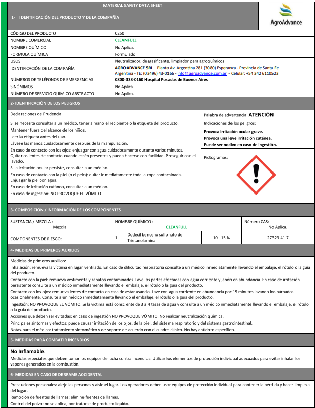 HOJA DE SEGURIDAD CLEANFULL