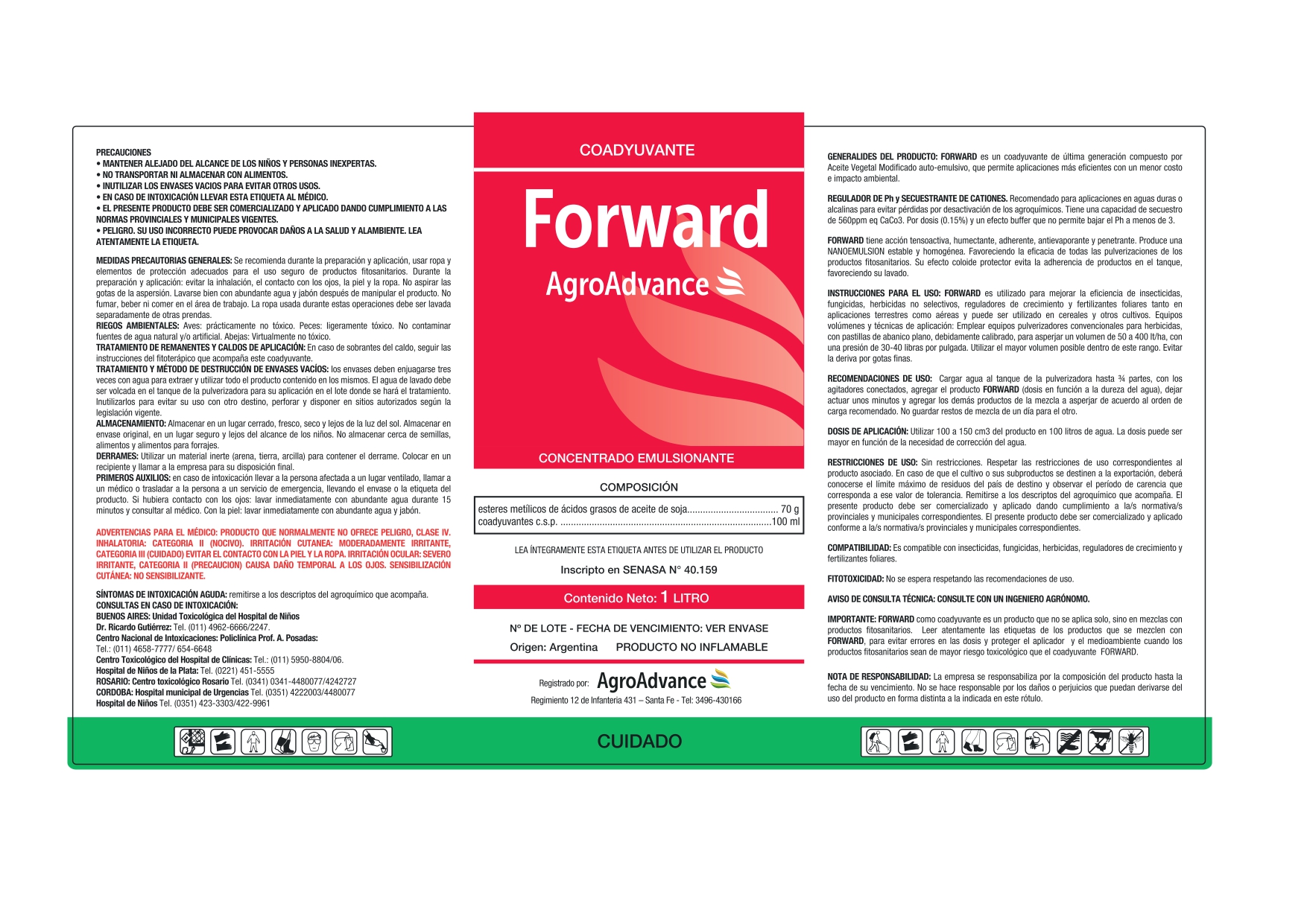 etiqueta FORWARD